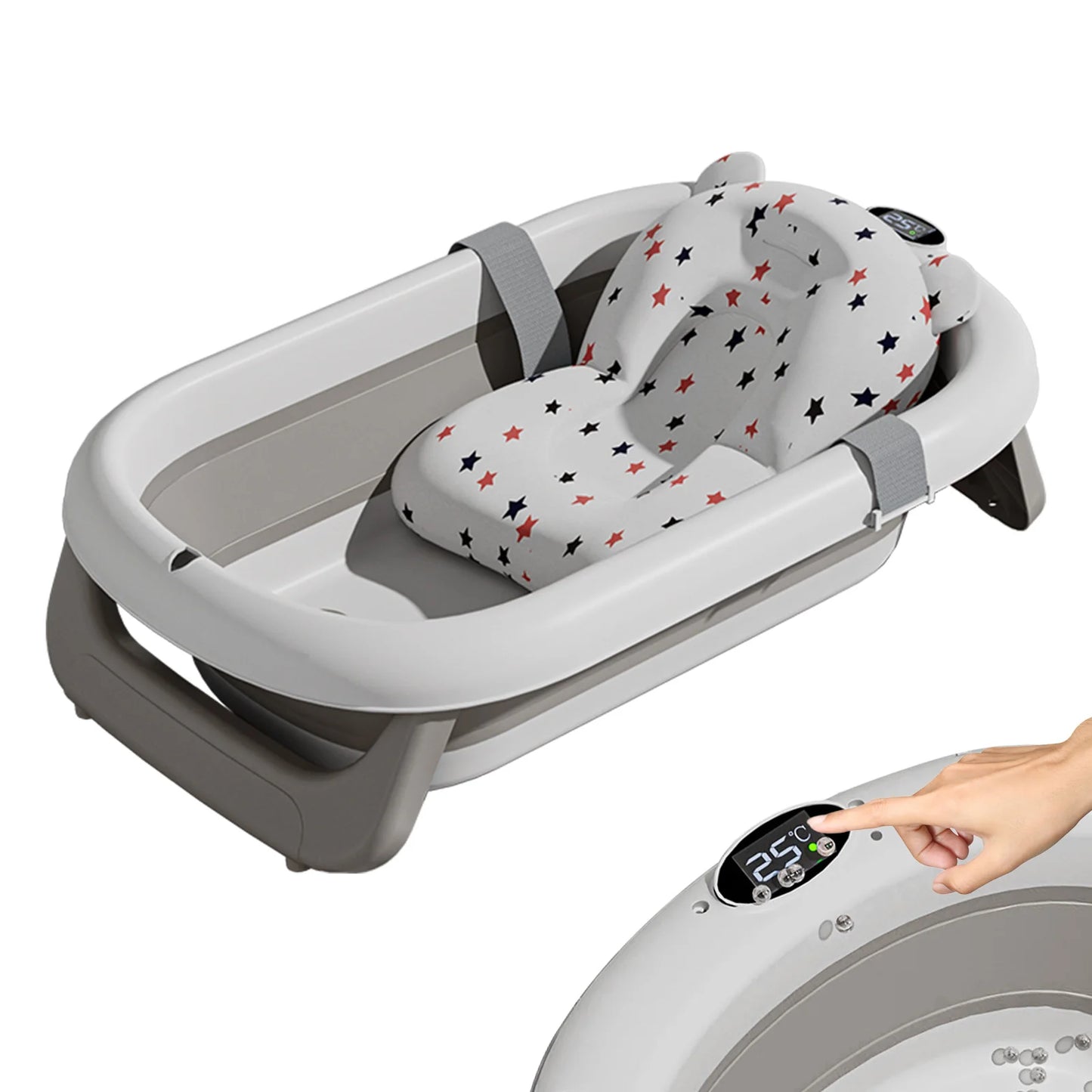 Baby Bath Tub with Bath Cushion