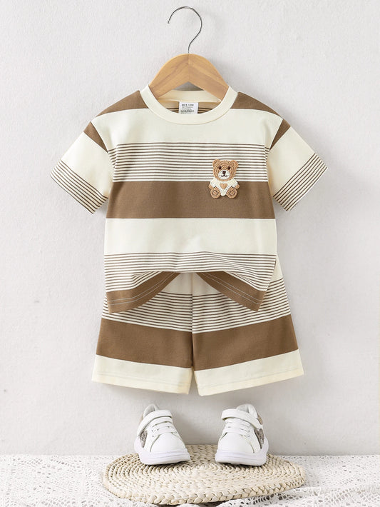 Baby Summer Cool Breathable Knit Round Neck T-Shirt