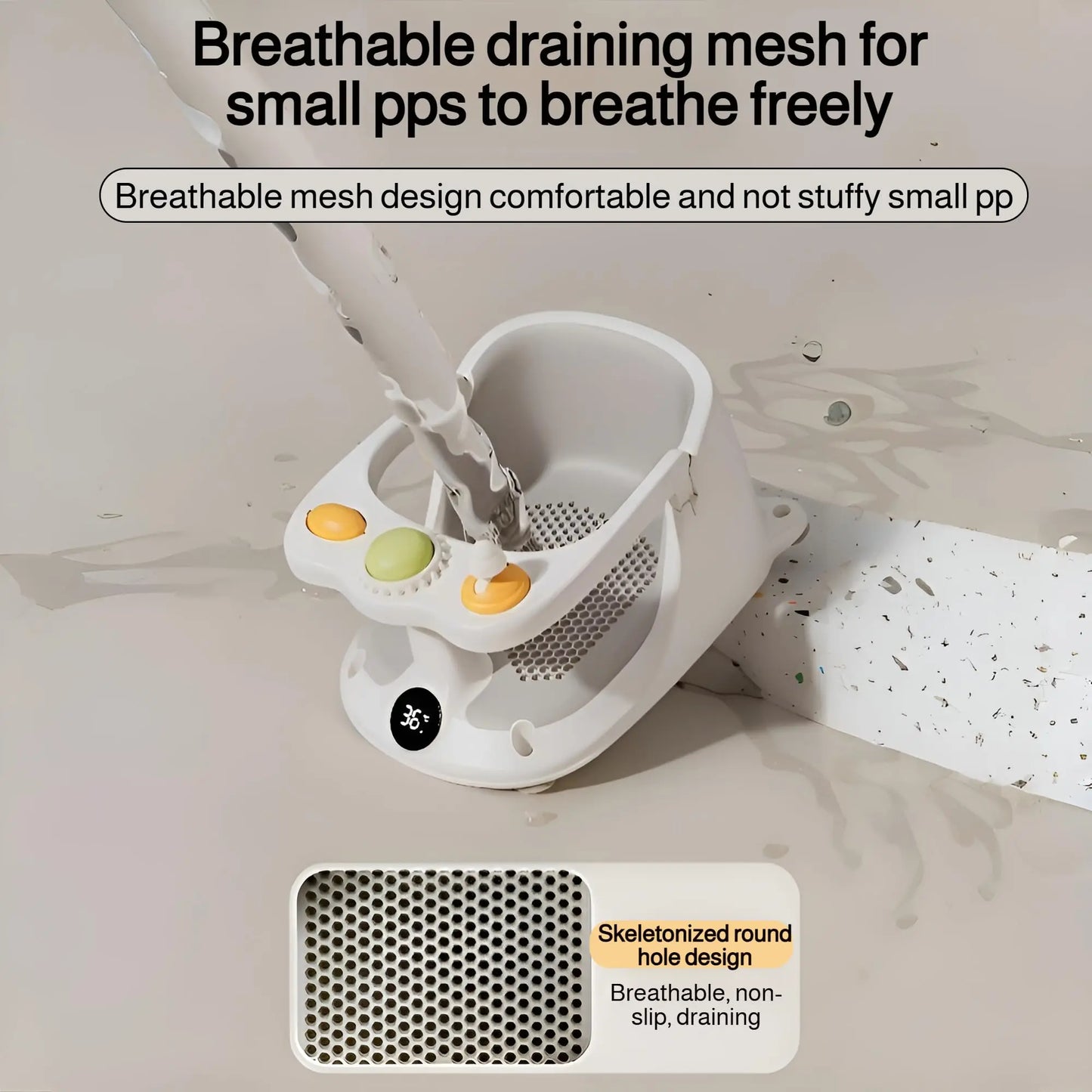 Non-Slip Toddler Bath Seat for Baby