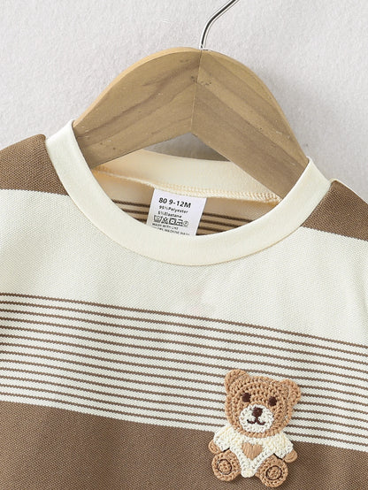 Baby Summer Cool Breathable Knit Round Neck T-Shirt