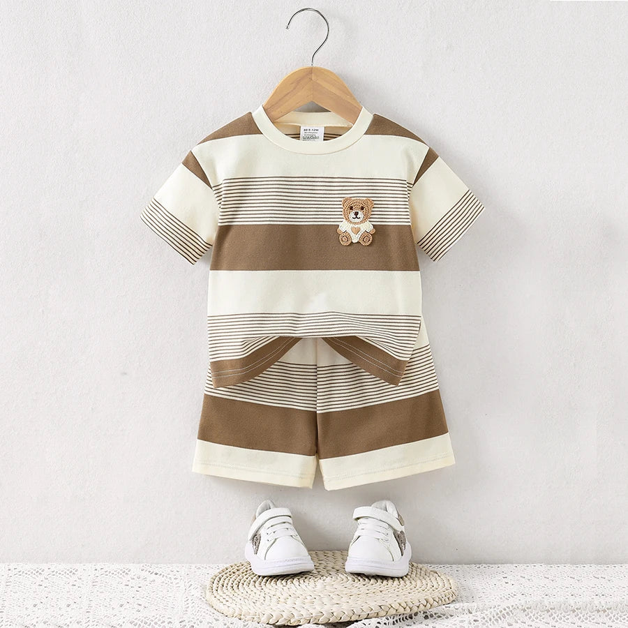 Baby Summer Cool Breathable Knit Round Neck T-Shirt