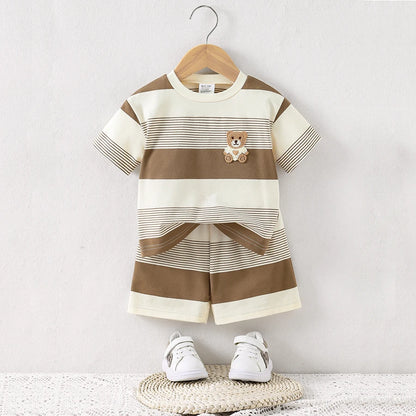 Baby Summer Cool Breathable Knit Round Neck T-Shirt